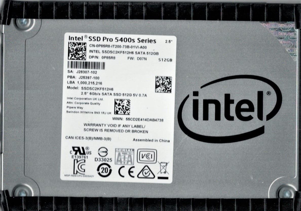 Intel SSD Pro 5400s Series SSD Data Recovery