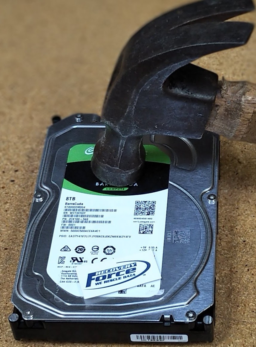 Just for fun – Amateur steps on how not to safely recovery data