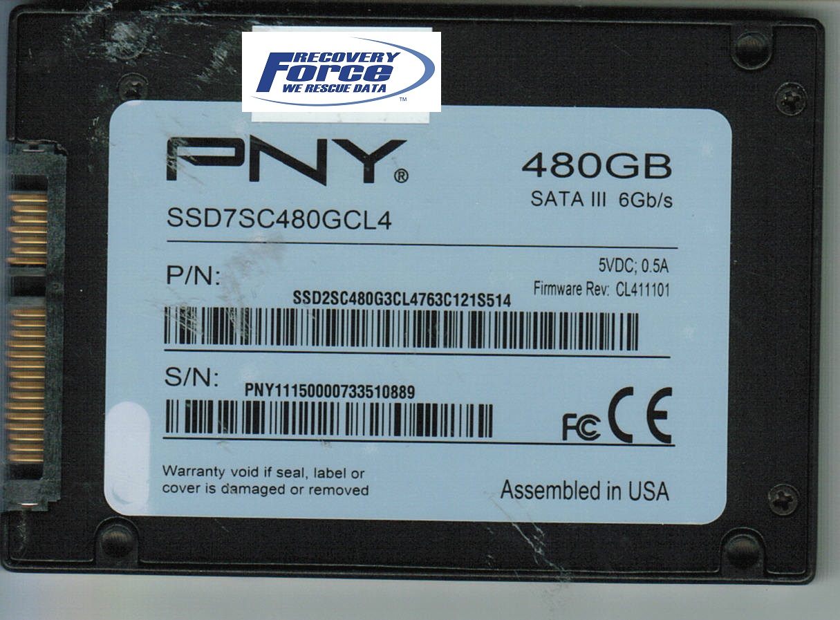 PNY 480GB SSD with Failing Sandforce Controller Recovered